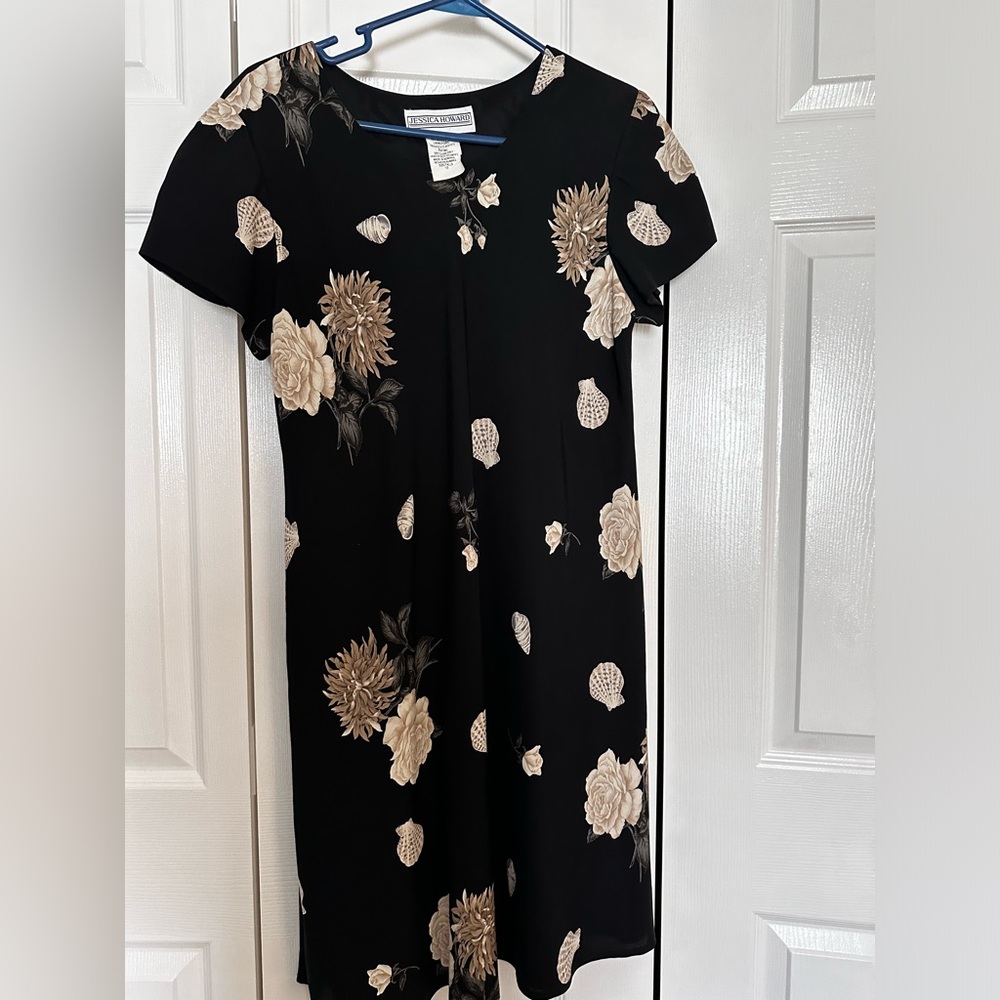Jessica Howard Dress Floral /Shells Vintage Y2K Size 12